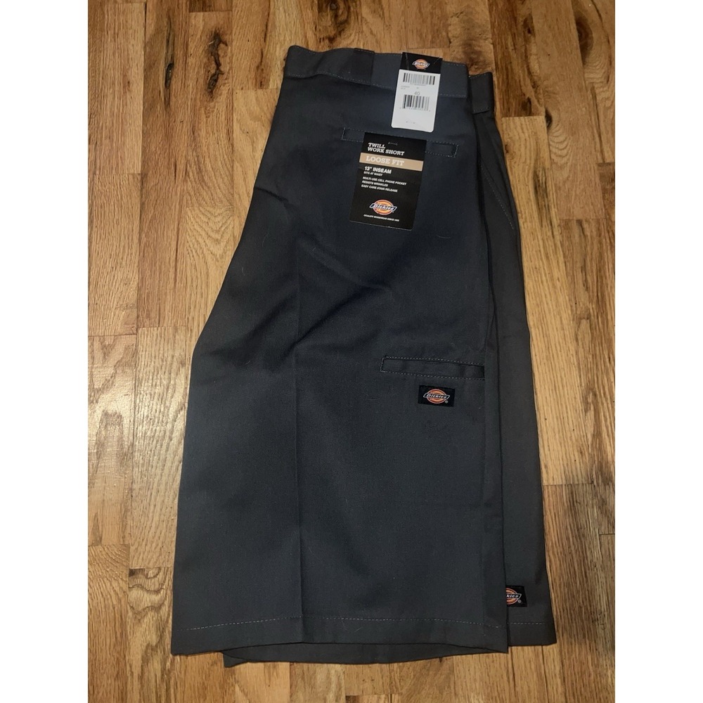 Dickies Men's Twill Work Shorts Loose Fit Gray Size 40 13" Inseam
